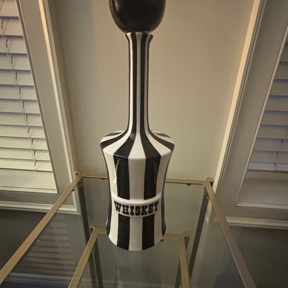 Jonathan Adler Black & White Whiskey Decanter